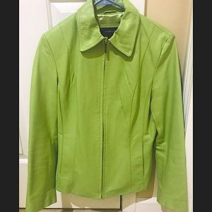Women's Green Leather Jacket